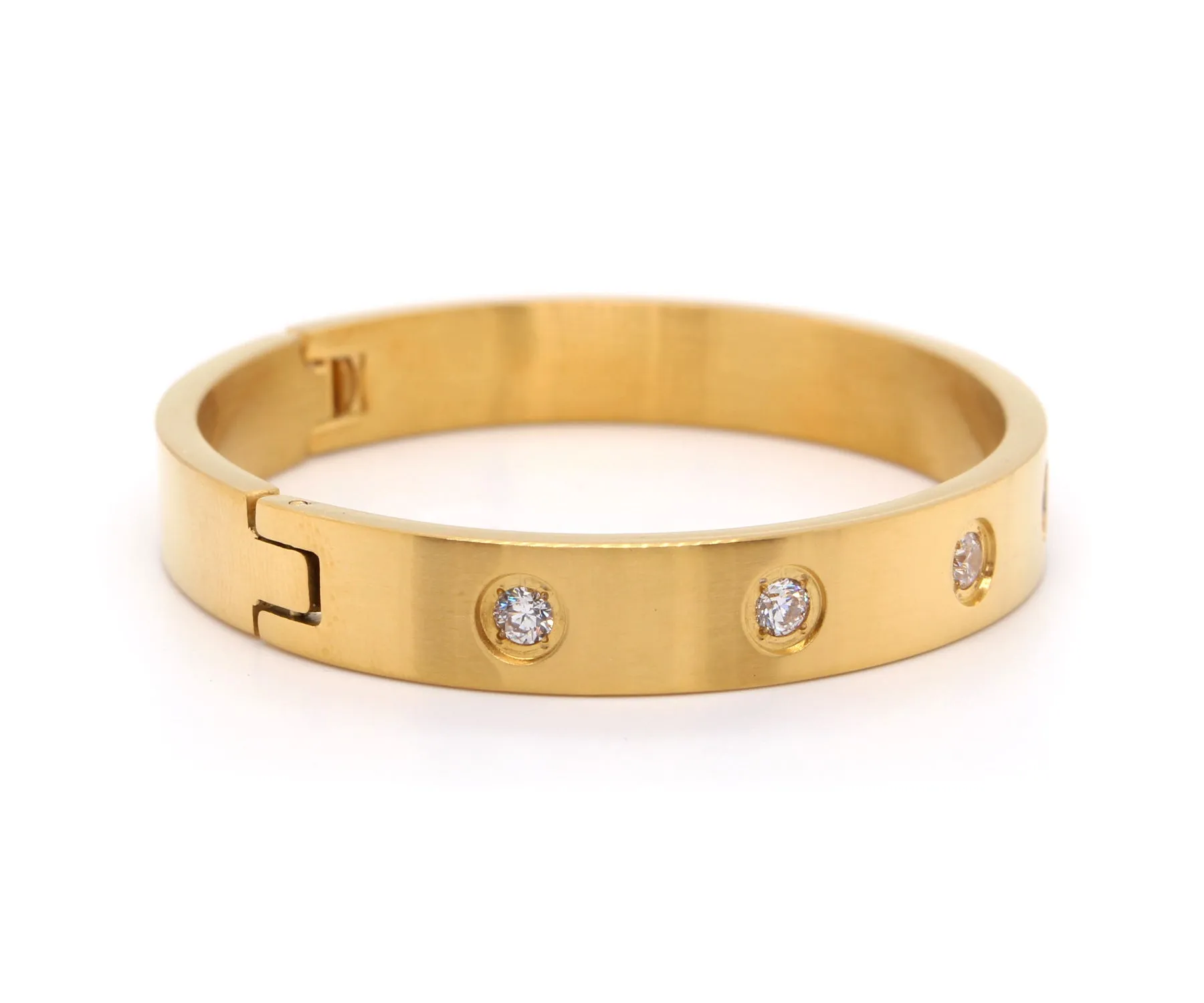 Star Bangle Gold Cuff Bracelet