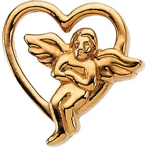 Sterling Silver Angel Lapel Pin