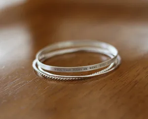 Sterling Silver Personalized Bangle Set (S0608)