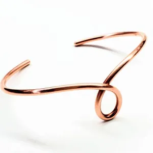 Stunning Handmade Copper Teardrop Bangle - Unique Design, Adjustable Fit, Health Benefits