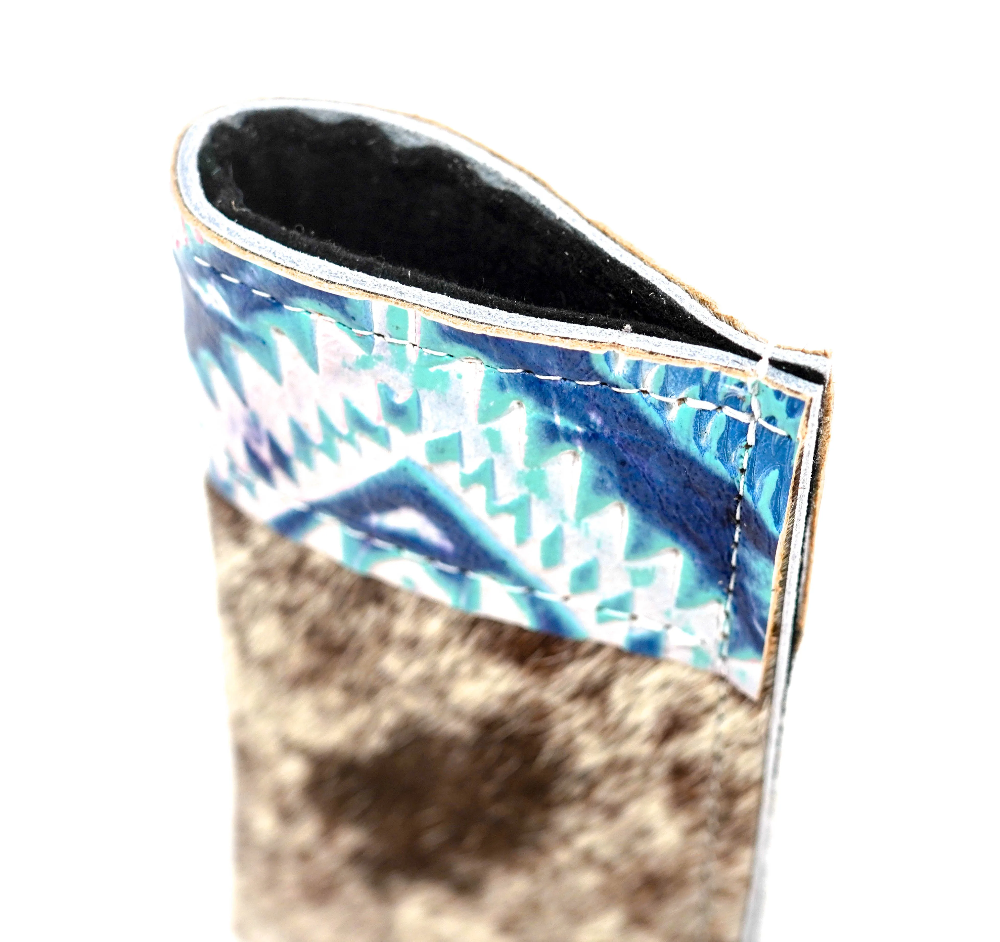 Sunglass Case - Chocolate & White w/ Tucson Sundown Aztec