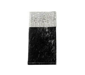 Sunglass Case - Salt/Pepper w/ Sterling Croc