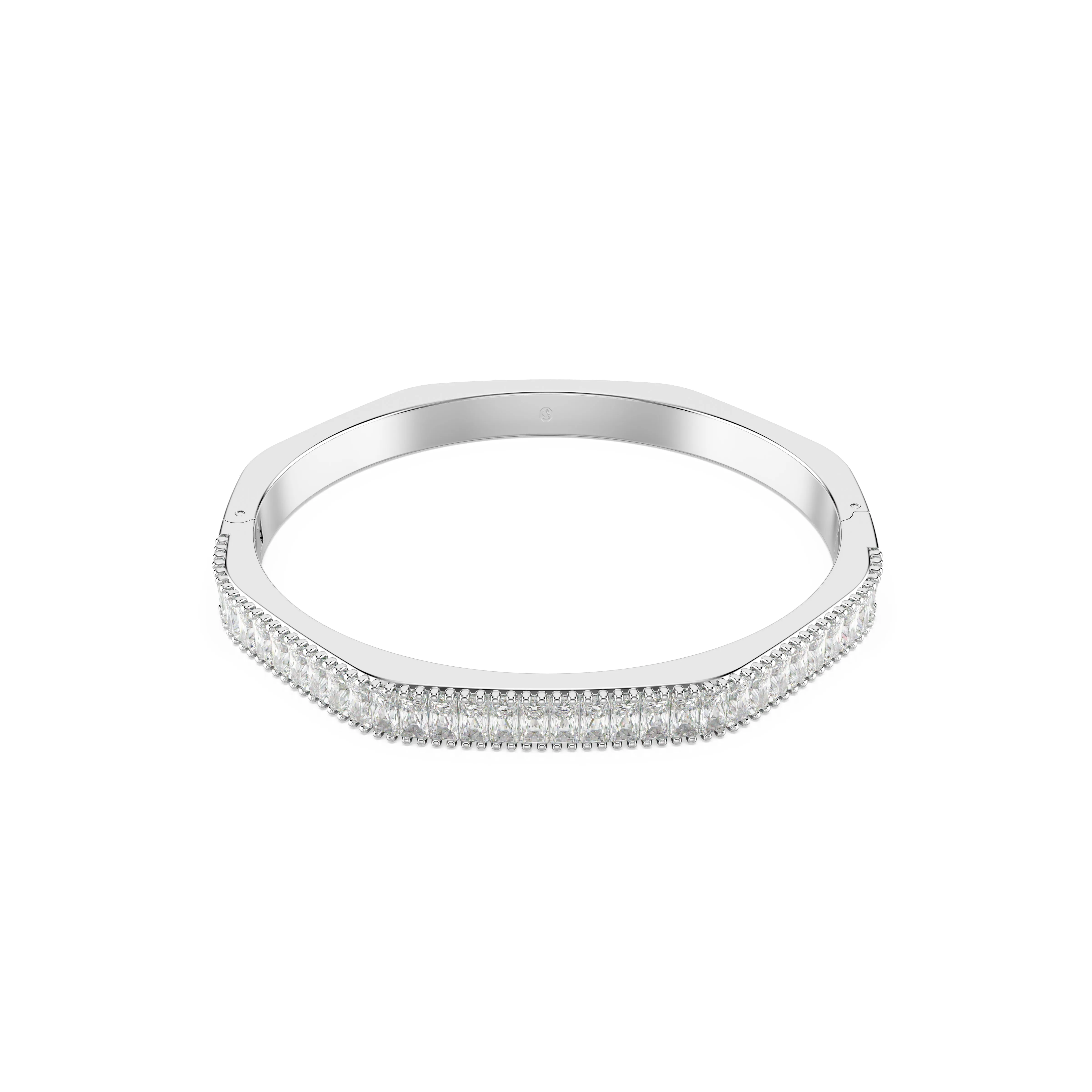 Swarovski Rhodium Matrix Baguette Cut Bangle