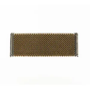 Tammy Schweinhagen  Matte Gold Metal Fabric Bracelet
