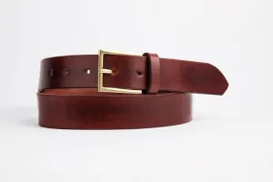 The Chapel Belt, Dark Brown - Brass