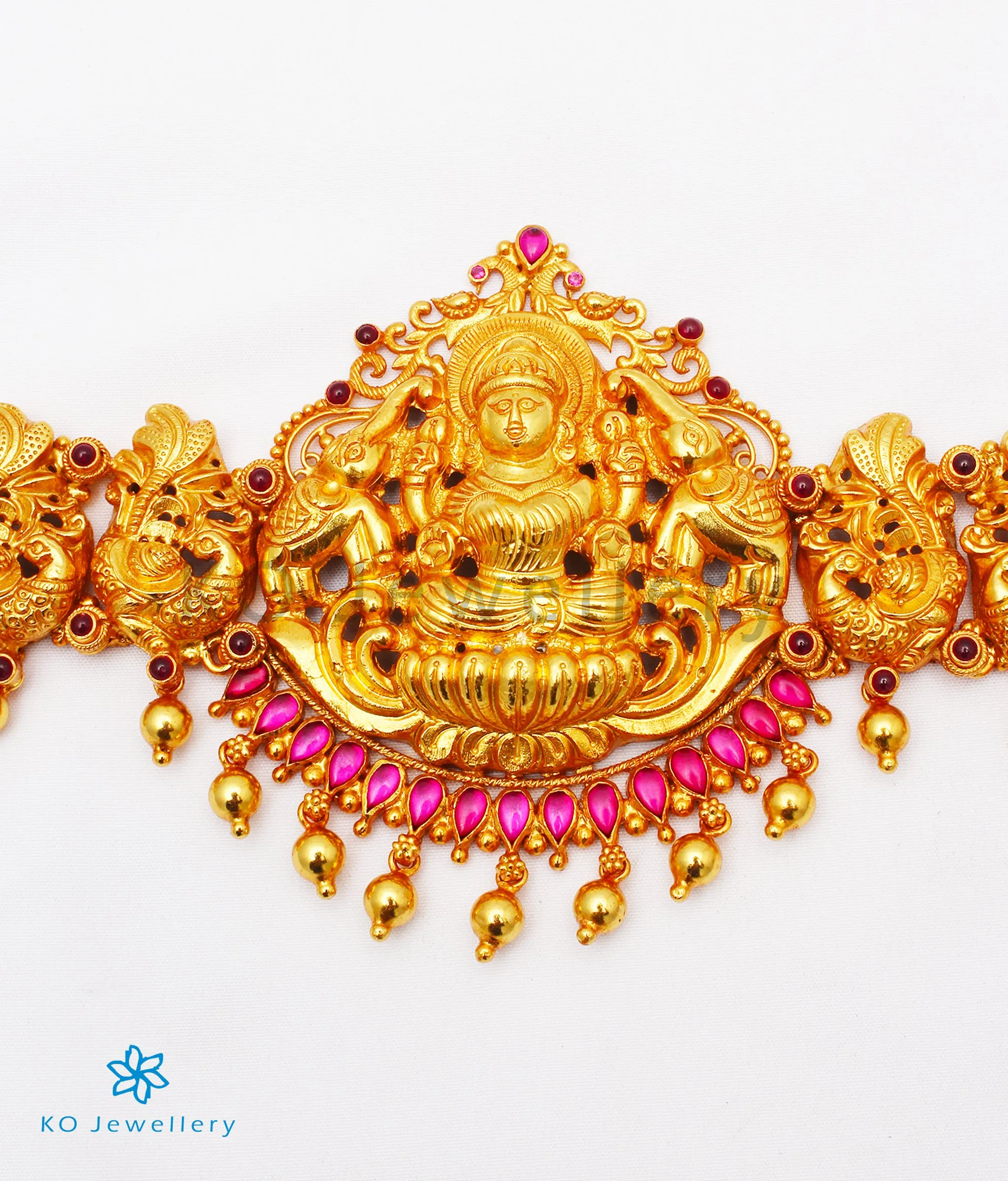 The Ira Silver Peacock Oddiyanam (Waist belt)