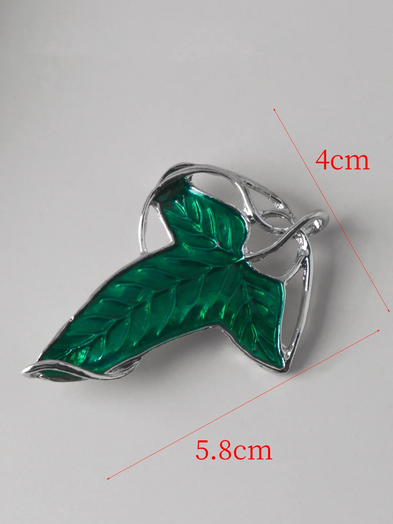 The Lord of the Rings Elven Leaf Brooch Pin with Silver Plating 4 Pack