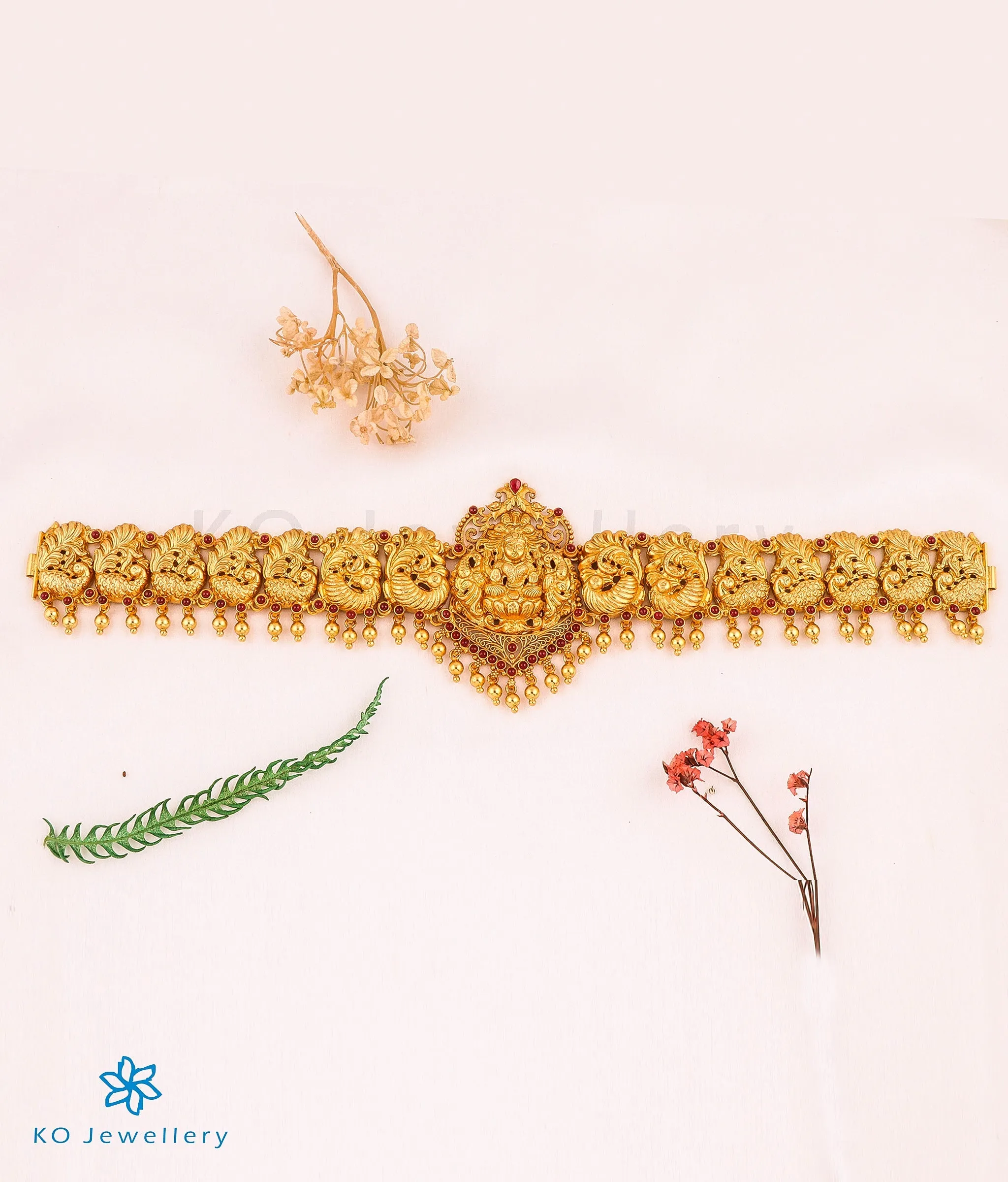 The Parinita Silver Peacock Oddiyanam (Waist belt with tassle)