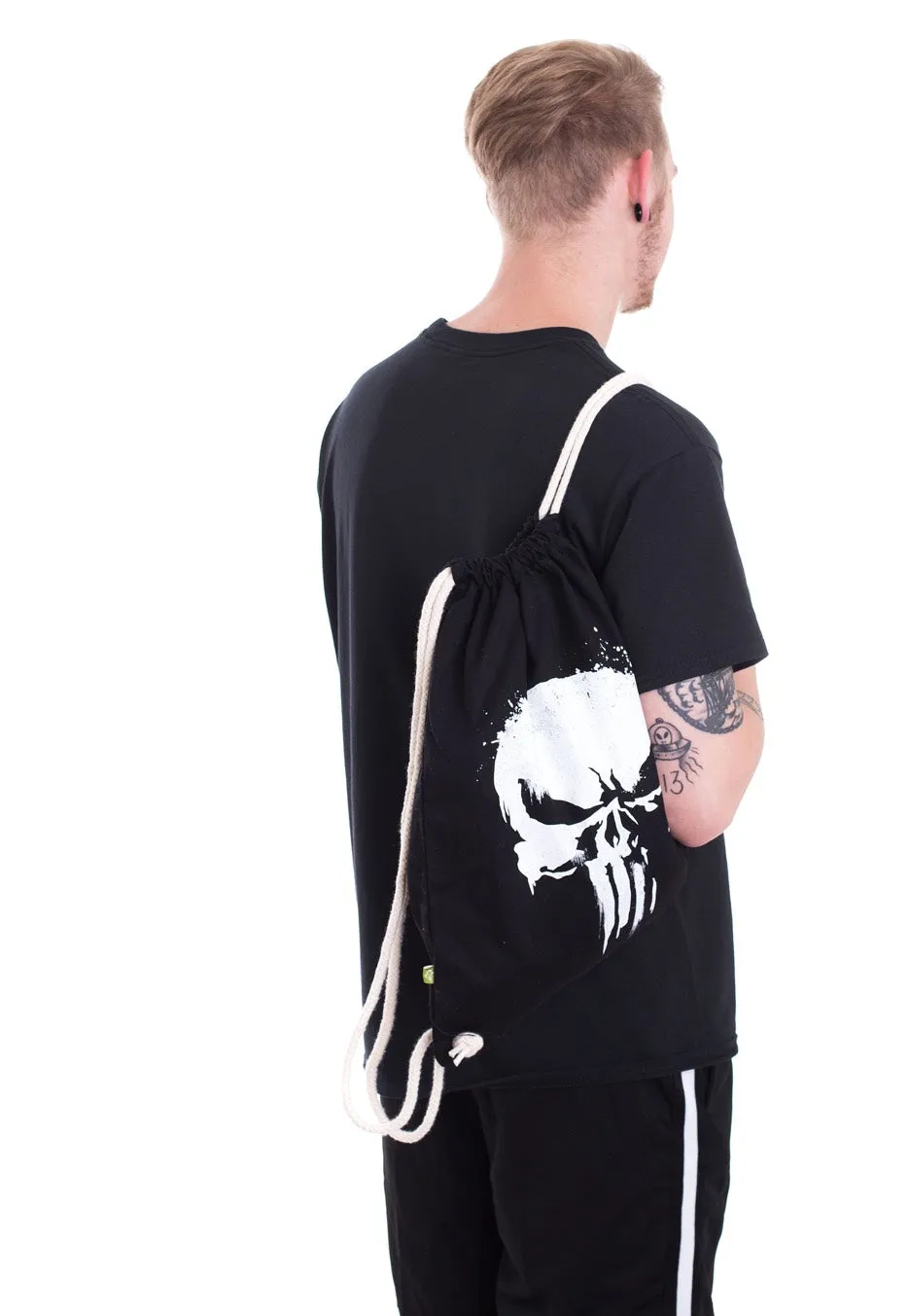 The Punisher - Sprayed Skull Logo - Drawstring Backpack