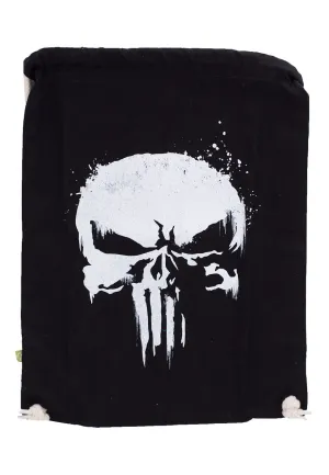 The Punisher - Sprayed Skull Logo - Drawstring Backpack