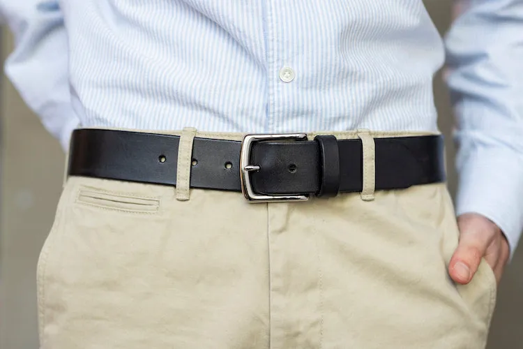 The Somerset Belt, Black - Silver