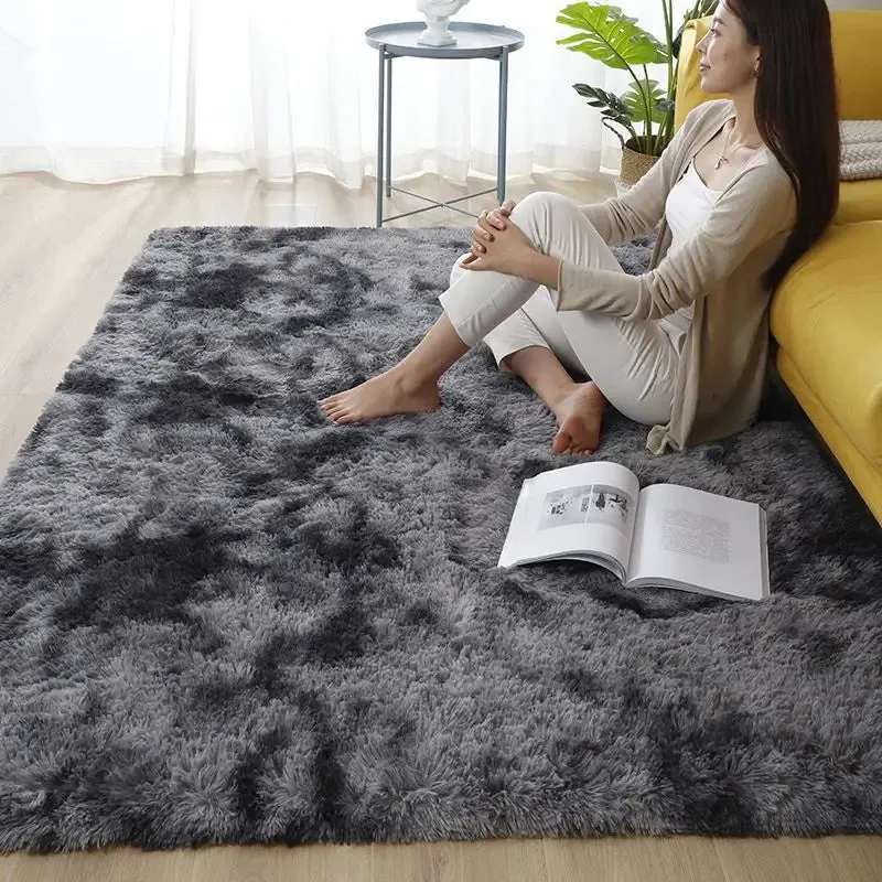 Tie-Dyed Silk Carpet for Home