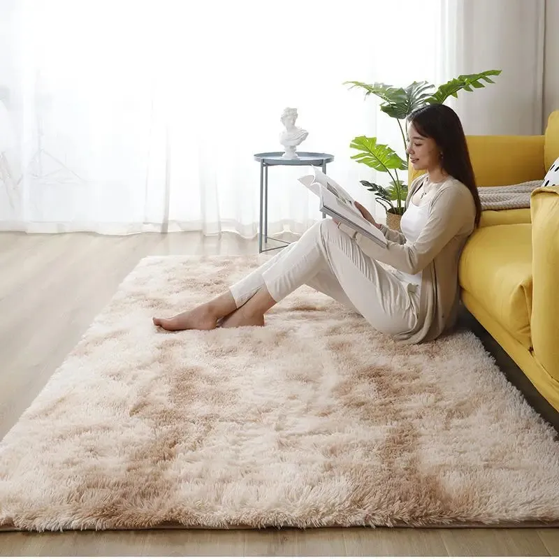 Tie-Dyed Silk Carpet for Home