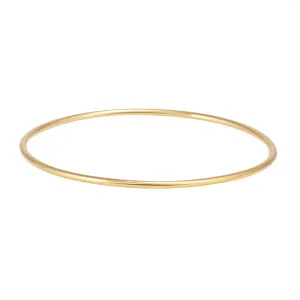 Tiffany & Co 2mm Wire Bangle Bracelet Estate 18k Yellow Gold Fine Signed Jewelry