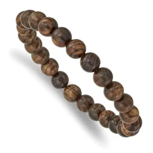 Tiger Wood (8.5mm) Beaded Bracelet