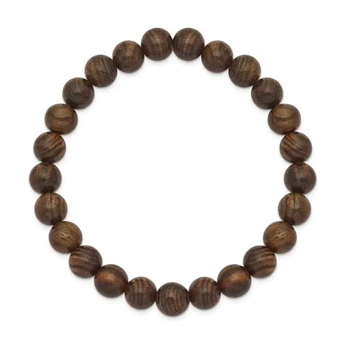 Tiger Wood (8.5mm) Beaded Bracelet