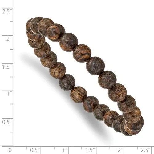 Tiger Wood (8.5mm) Beaded Bracelet