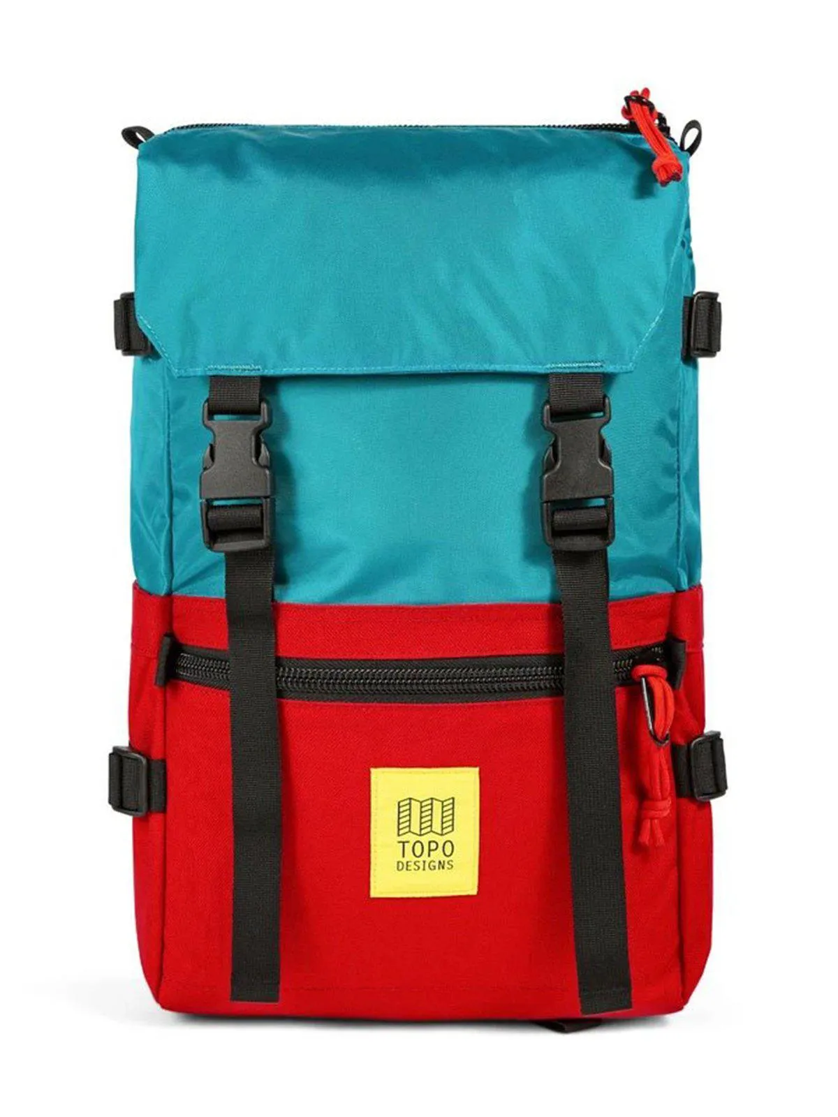Topo Designs Rover Pack Turquoise Red