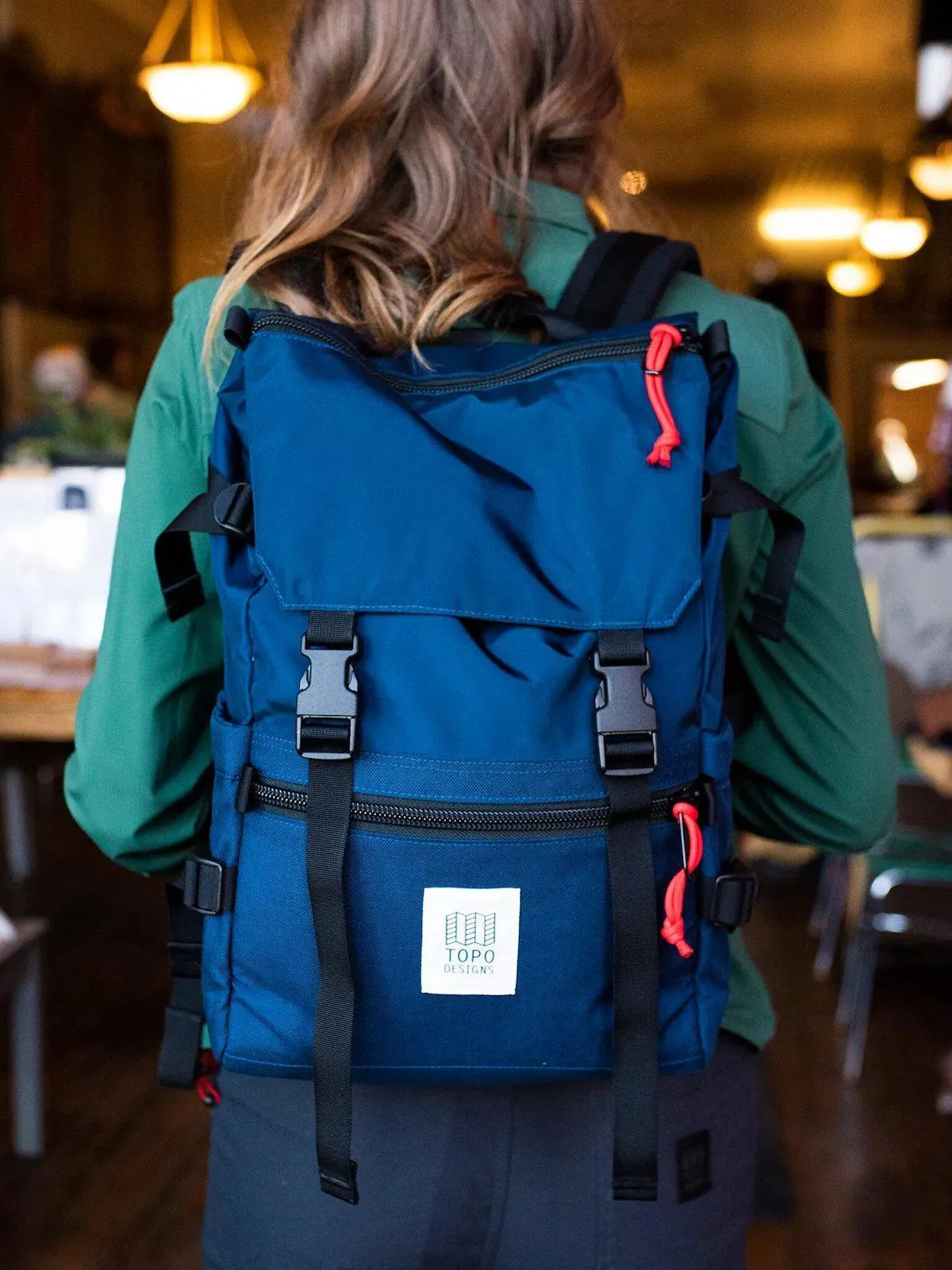 Topo Designs Rover Pack Turquoise Red