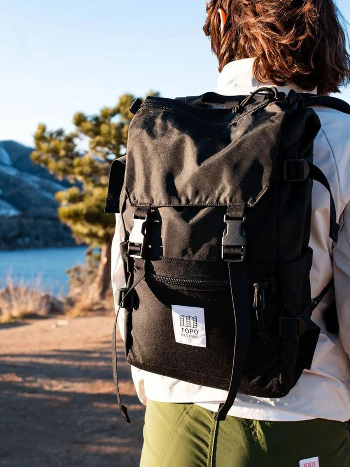 Topo Designs Rover Pack Turquoise Red