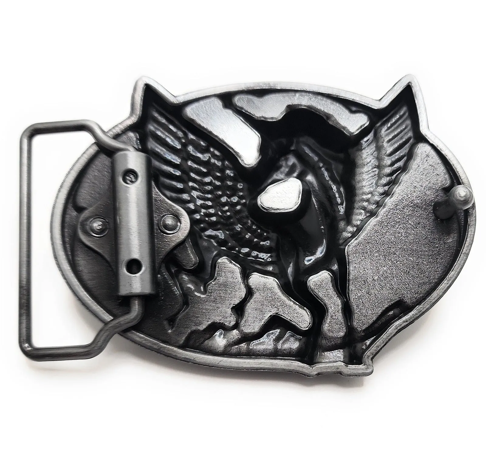 Unicorn Chrome Pyramid Studded Leather Belt
