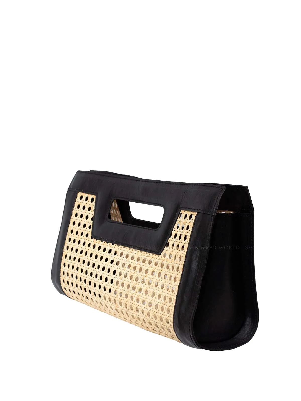 Venice Long Cane Leather Clutch ::RET