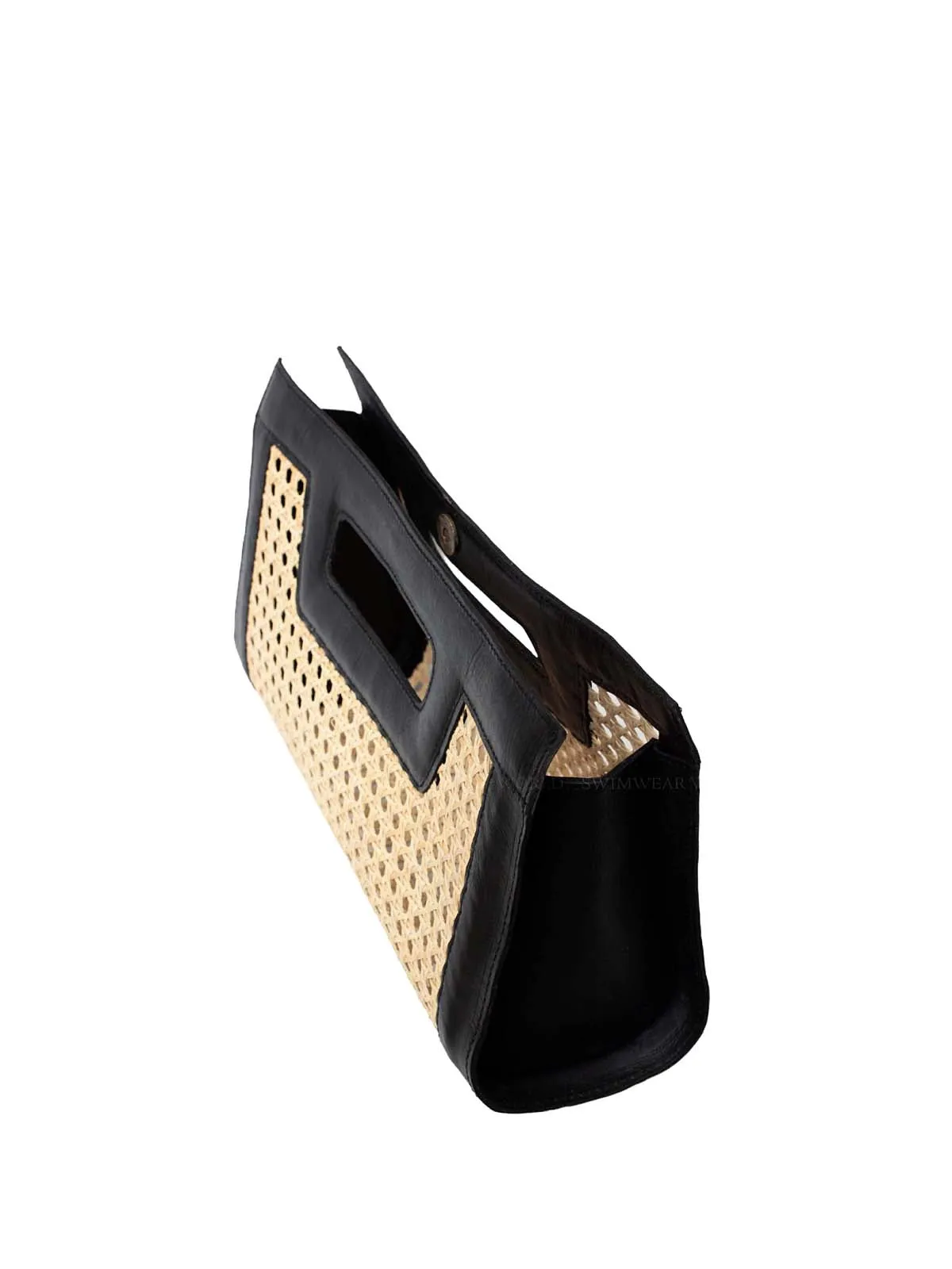 Venice Long Cane Leather Clutch ::RET