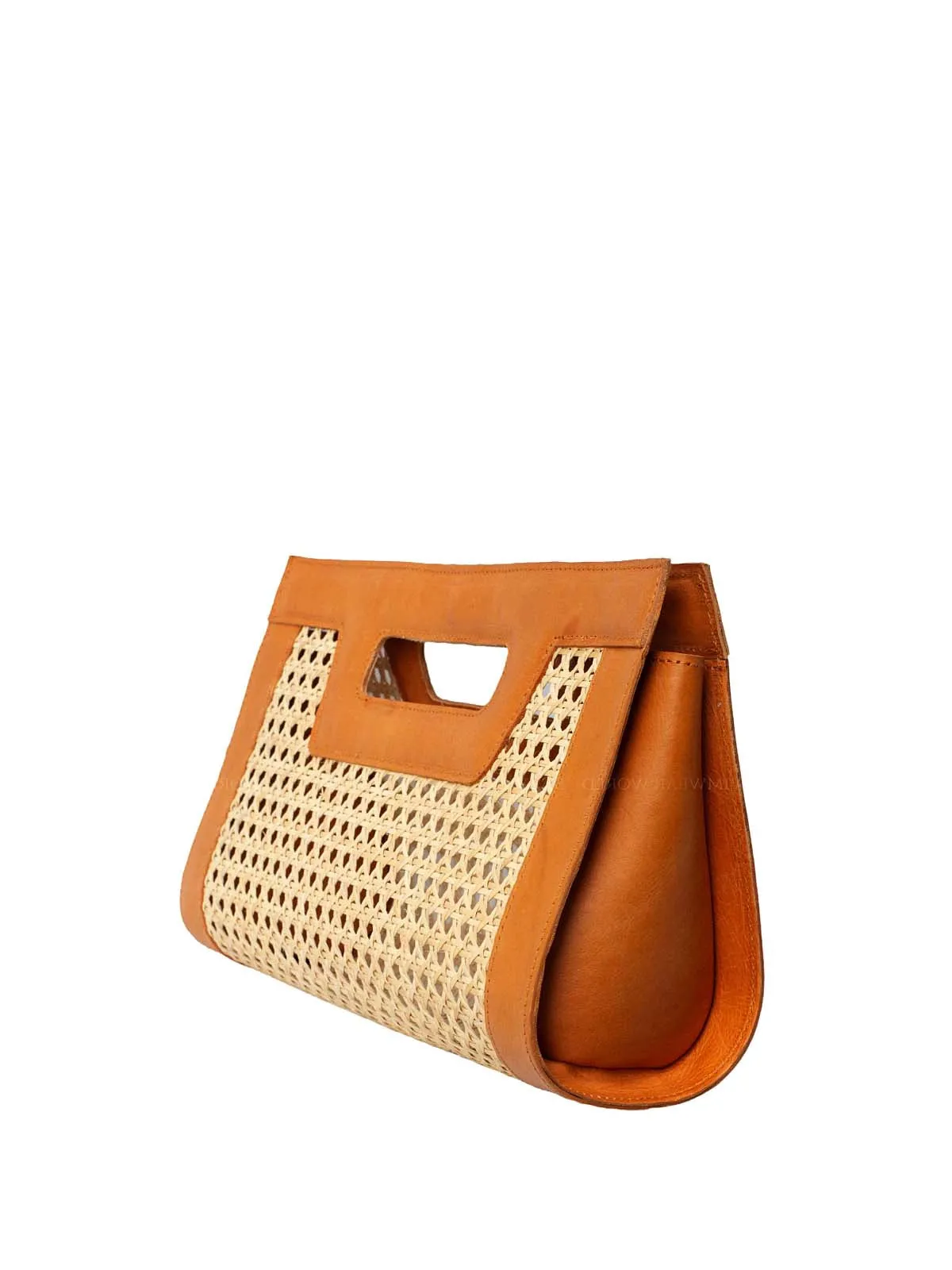 Venice Long Cane Leather Clutch