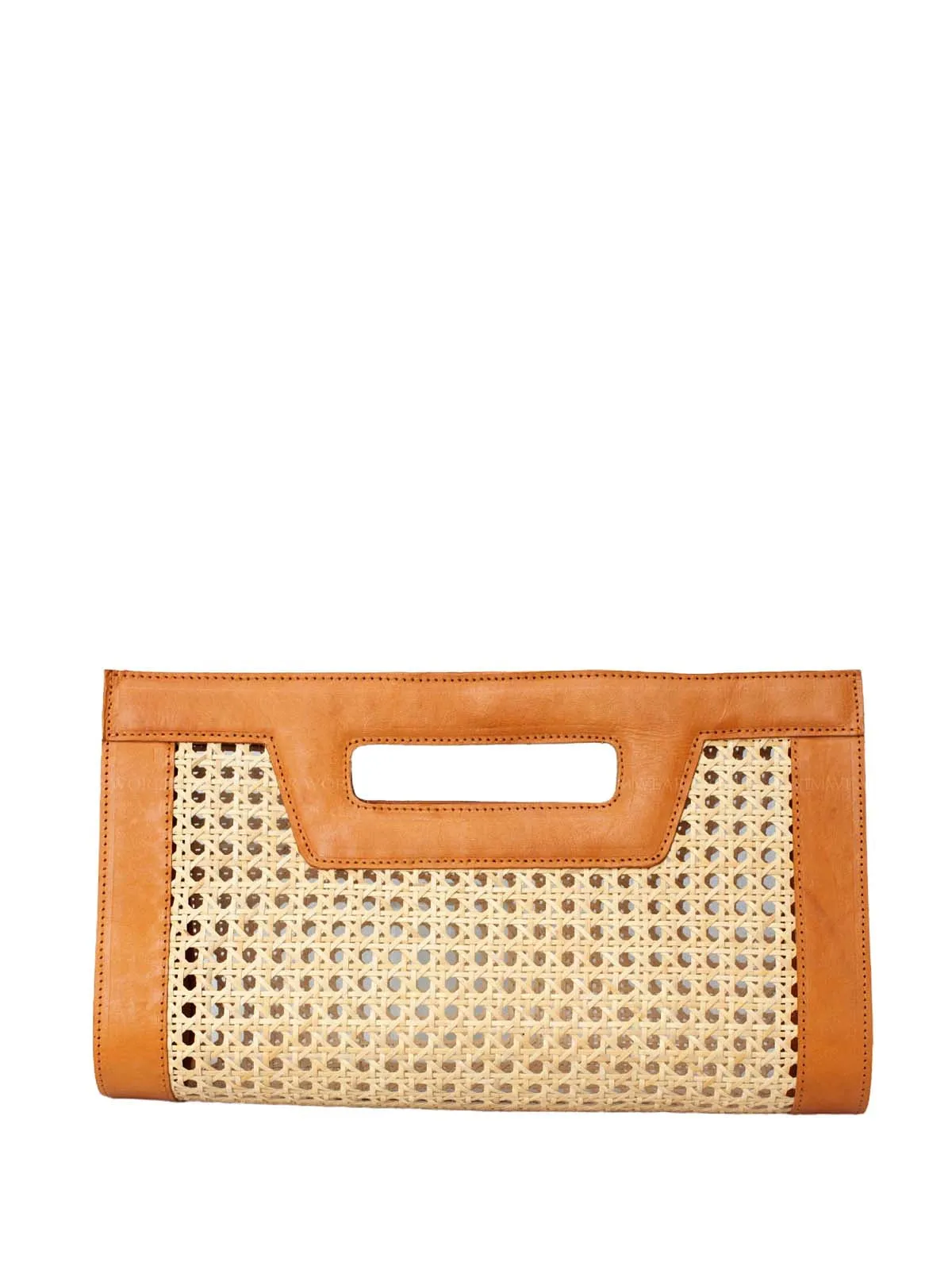 Venice Long Cane Leather Clutch