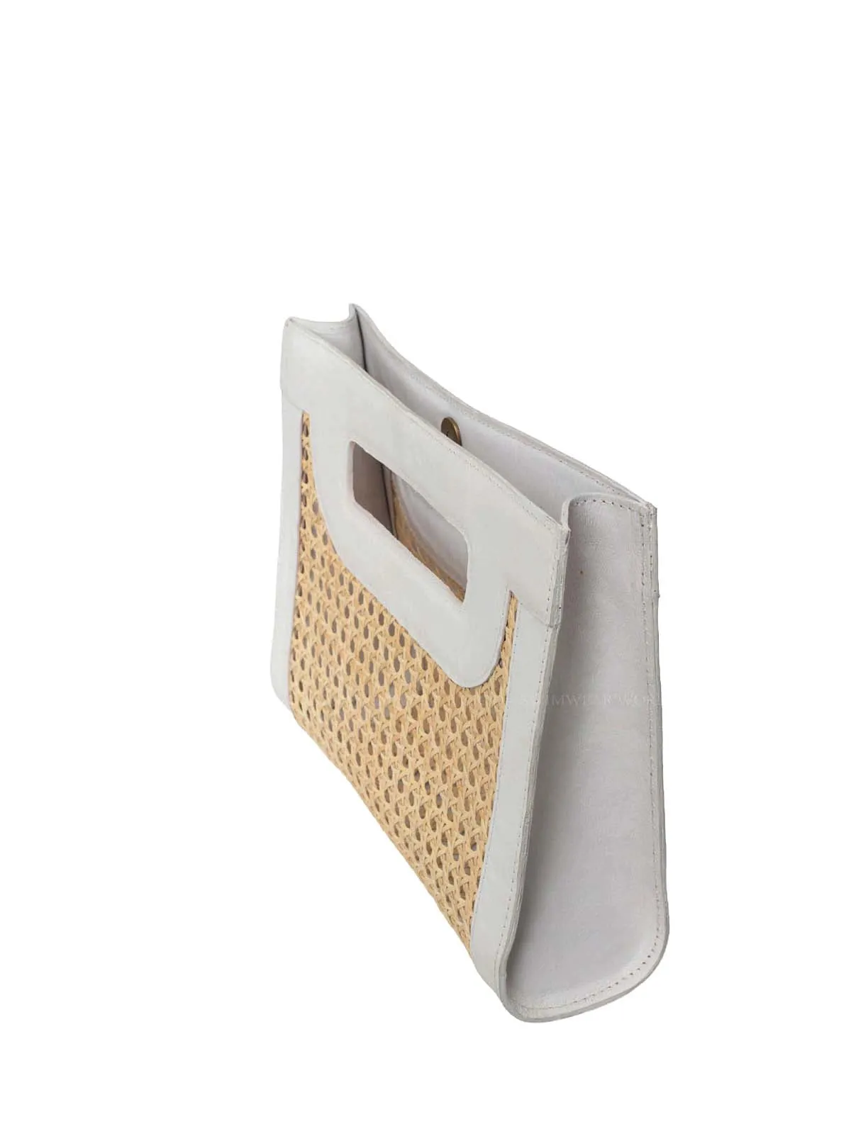 Venice Medium Cane Leather Clutch ::RET