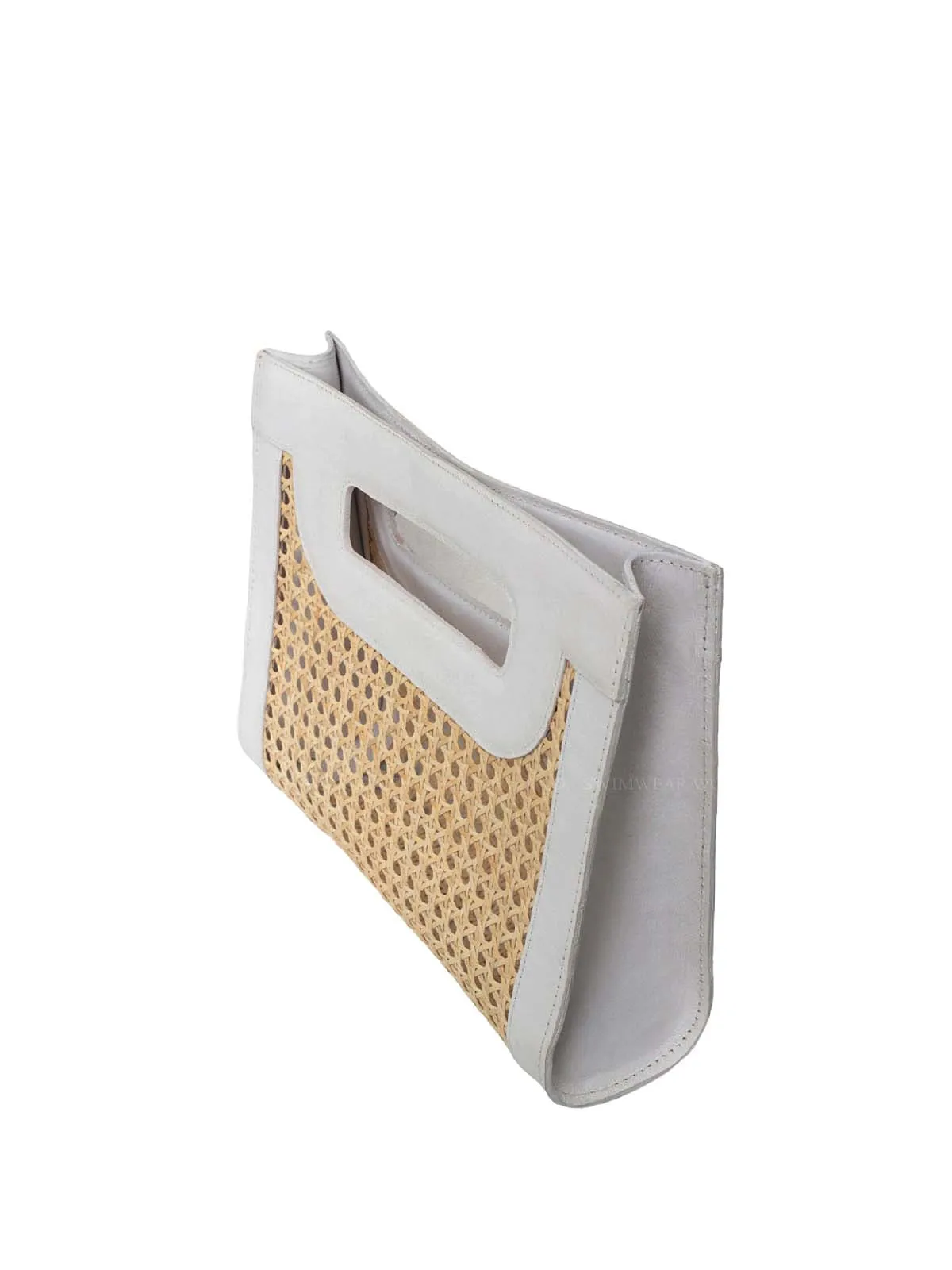 Venice Medium Cane Leather Clutch ::RET