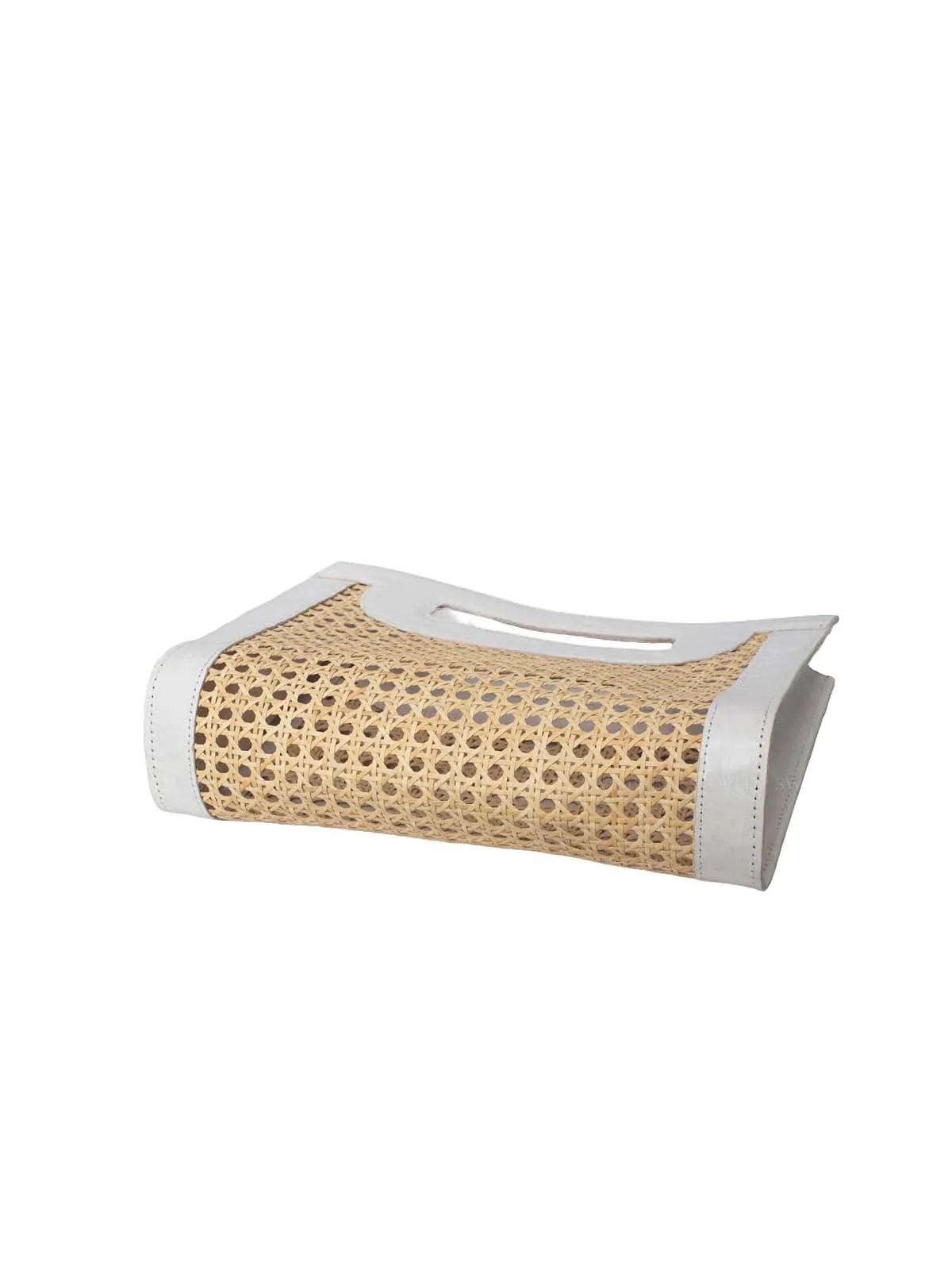 Venice Medium Cane Leather Clutch ::RET