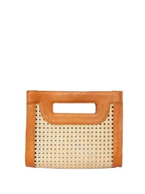 Venice Medium Cane Leather Clutch