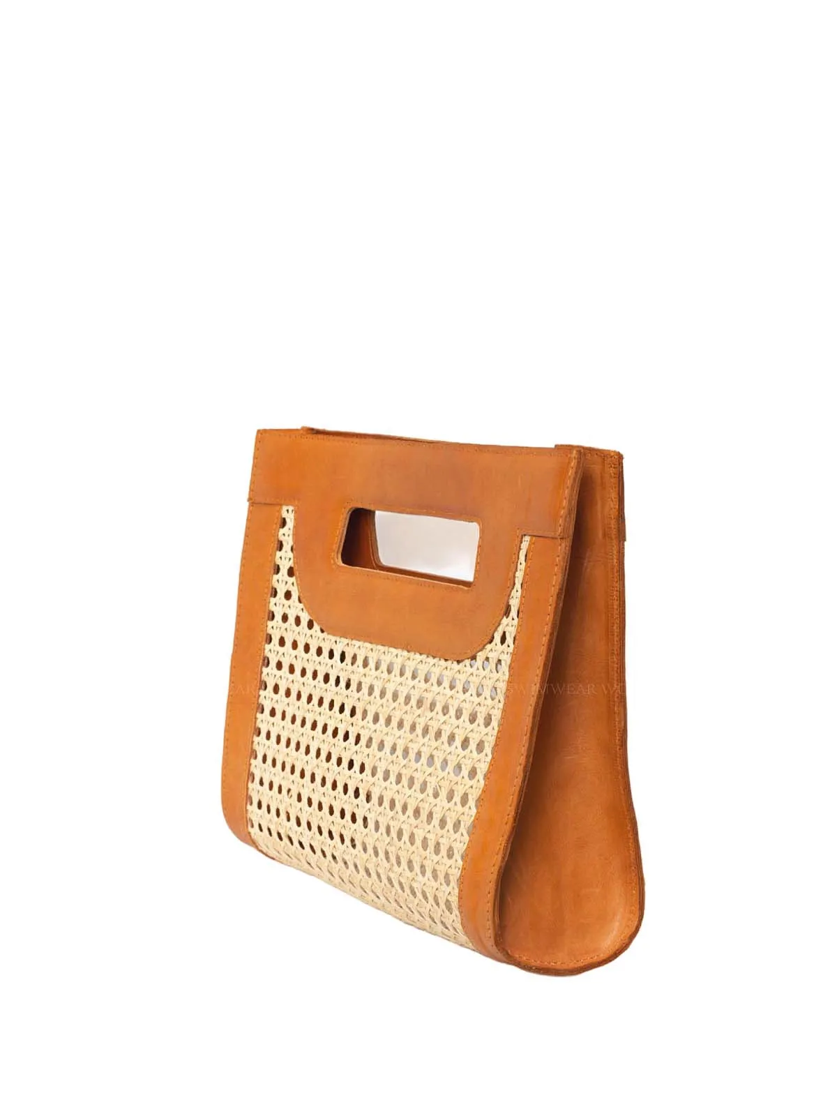 Venice Medium Cane Leather Clutch
