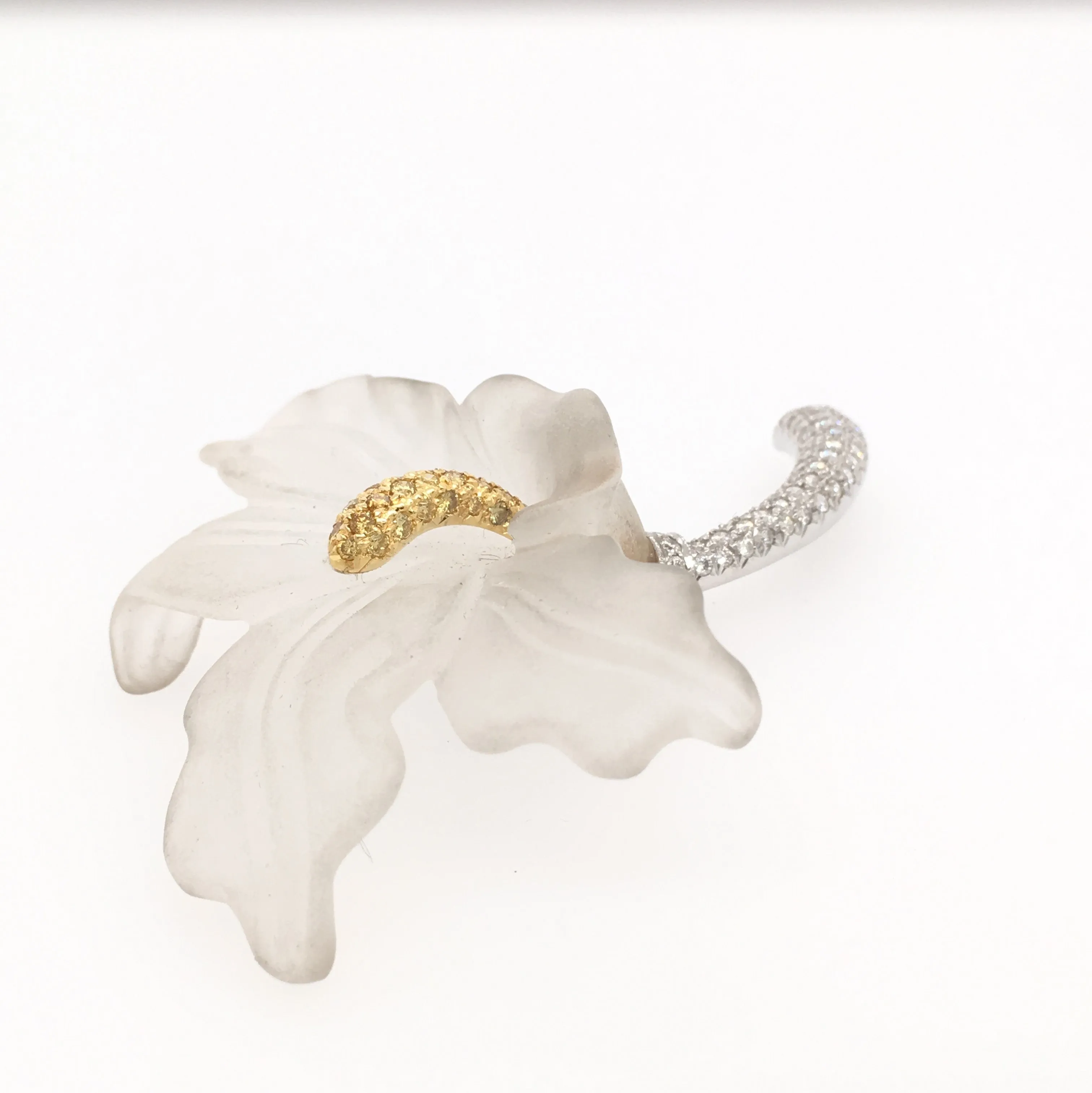Vintage Crystal Lily Brooch
