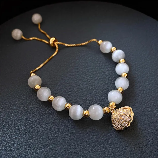Vintage Green Gemstone Bracelet For Women Jewelry