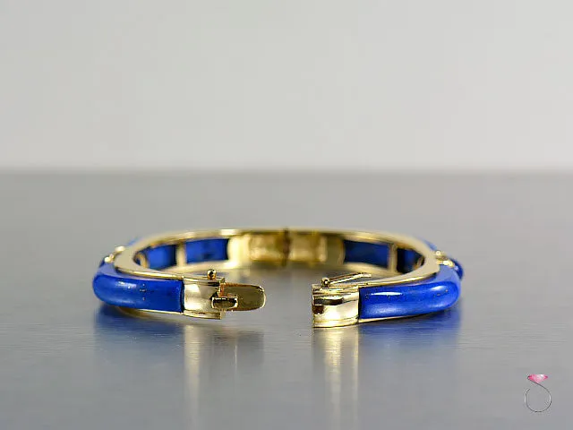 Vintage Lapis Lazuli Bracelet in 14K Gold