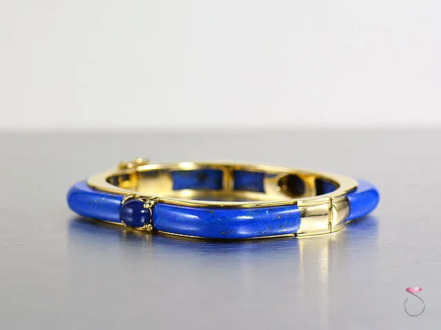 Vintage Lapis Lazuli Bracelet in 14K Gold