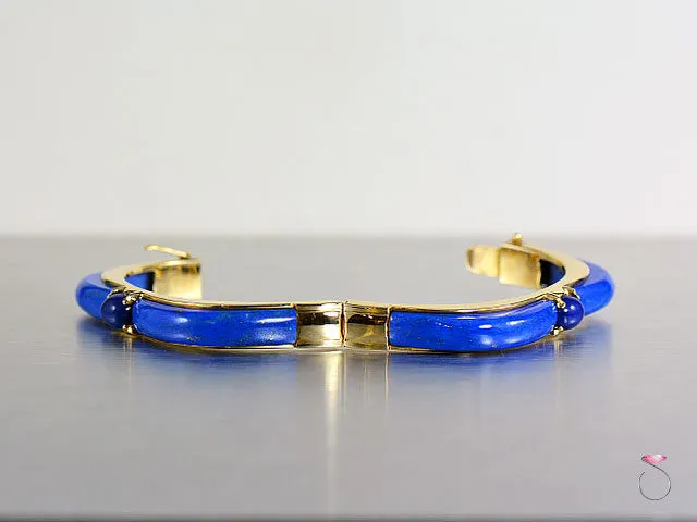 Vintage Lapis Lazuli Bracelet in 14K Gold