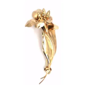 Vintage LARGE Cal-Art Brooch Sterling & 1/20th  12K GF 1940s 3"