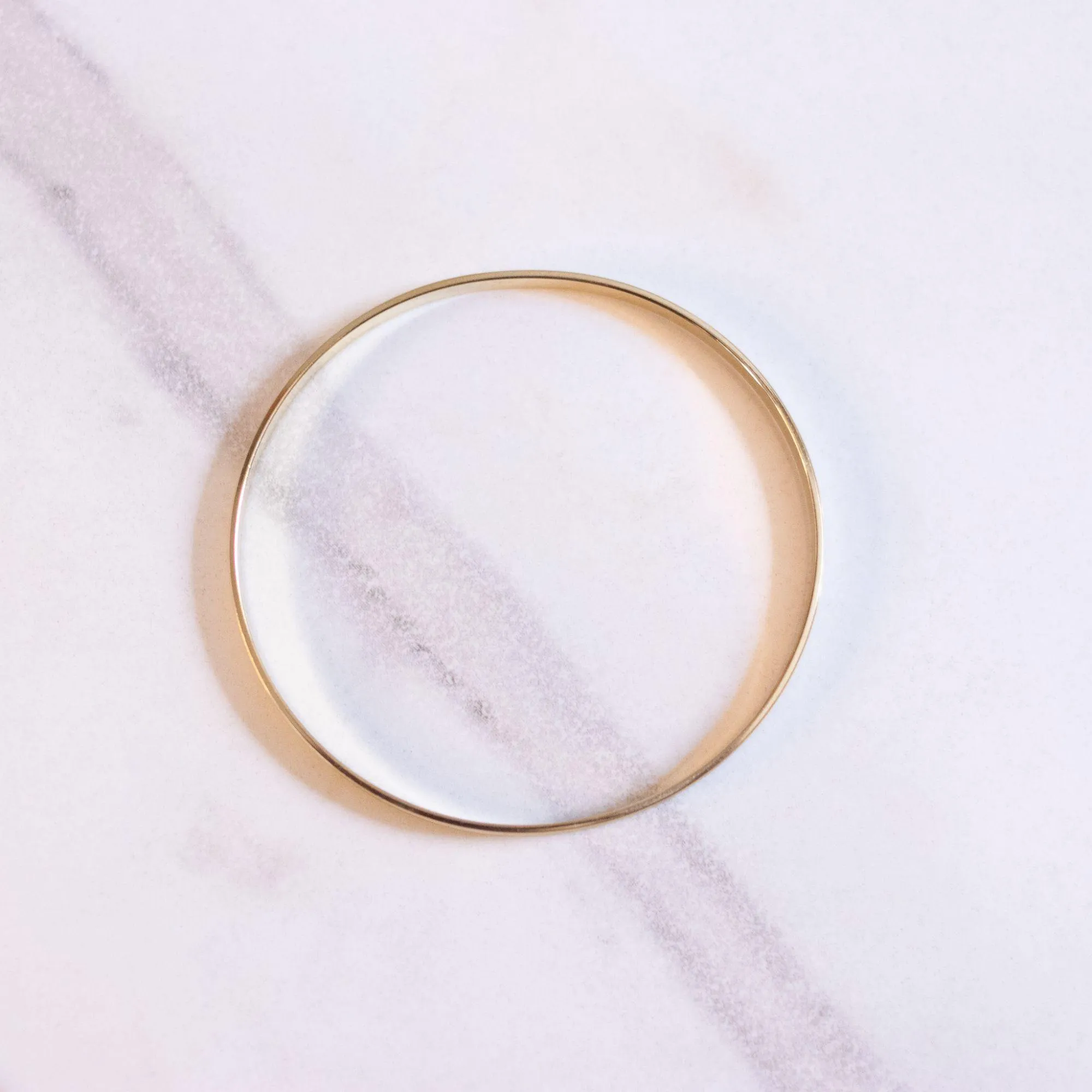Vintage Napier Cream Enamel Gold Thin Bangle Bracelet