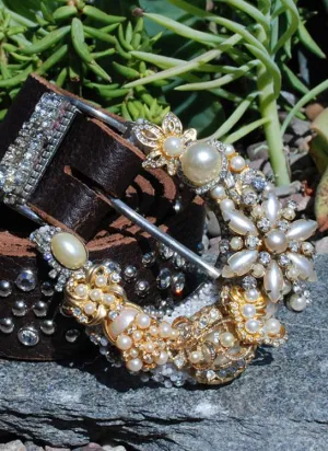 Vintage Pearl Buckle & Belt - Large