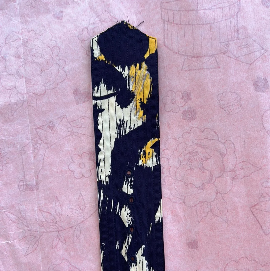 Vintage Purple, Yellow, and Cream Cloth Belt