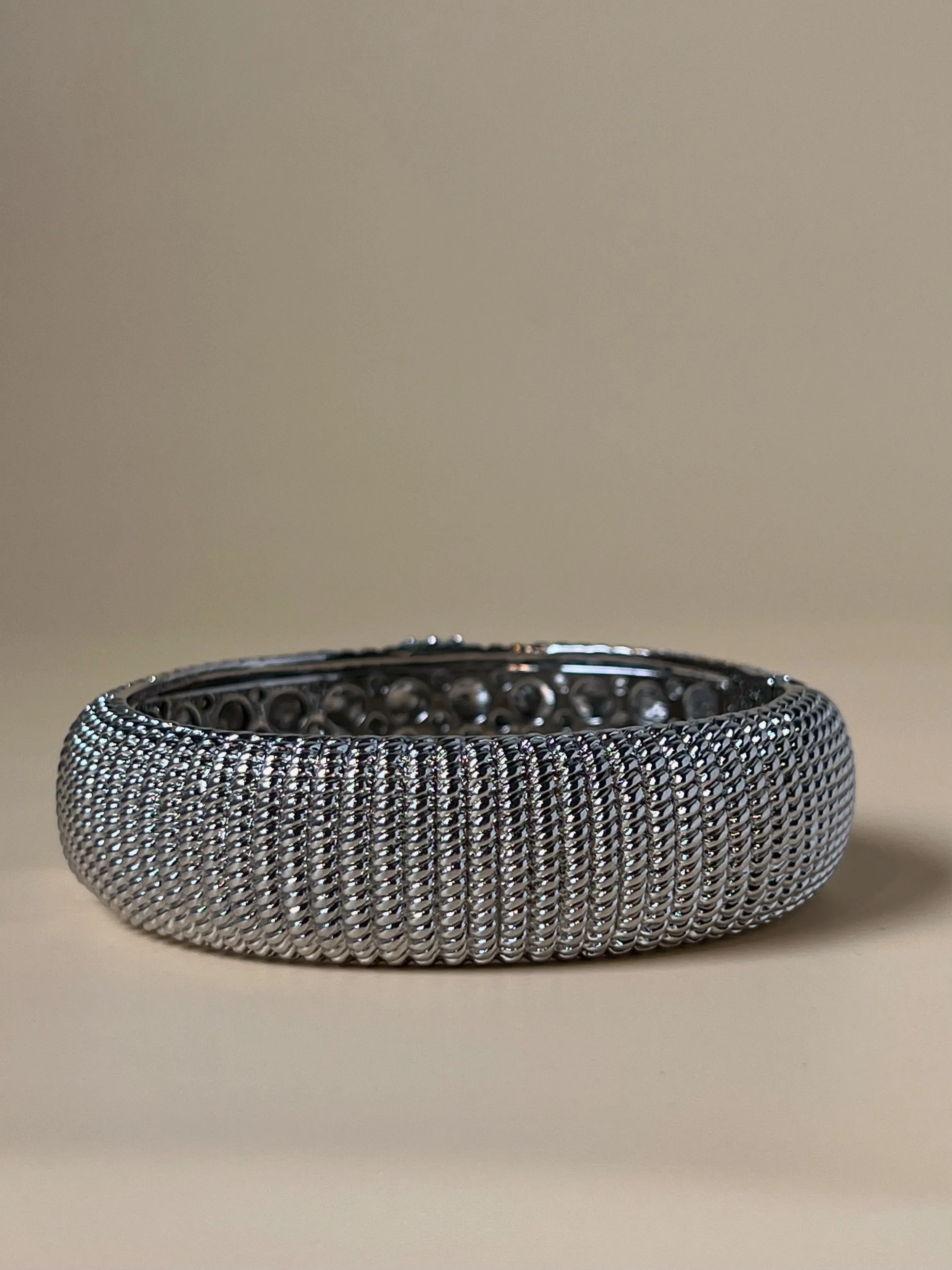 Vintage Silver & Gold Cable Bangle