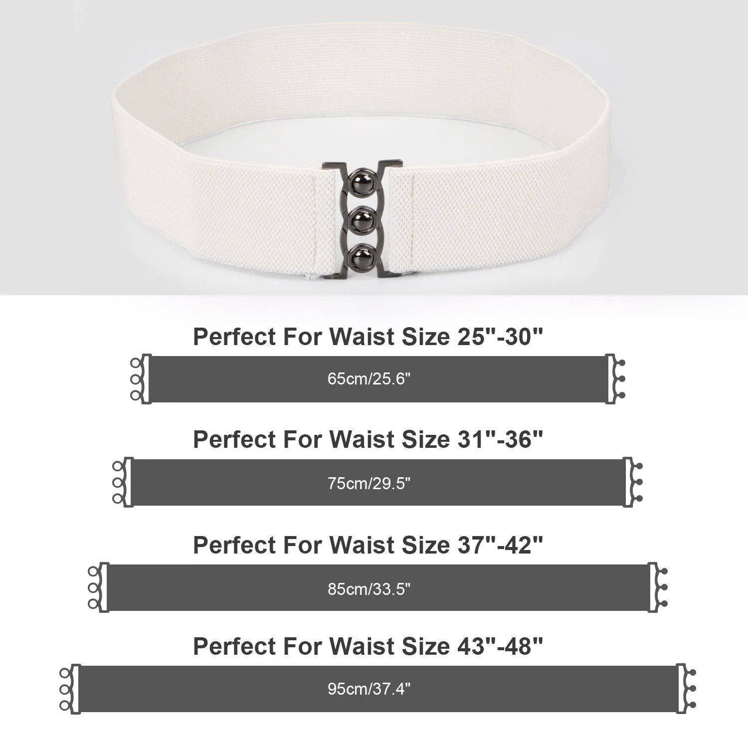 Vintage Wide Elastic Waist Belt Waistband Dress Stretchy Cinch Belt For Women 1.8 Inch Wide by JASGOOD