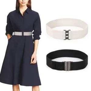 Vintage Wide Elastic Waist Belt Waistband Dress Stretchy Cinch Belt For Women 1.8 Inch Wide by JASGOOD