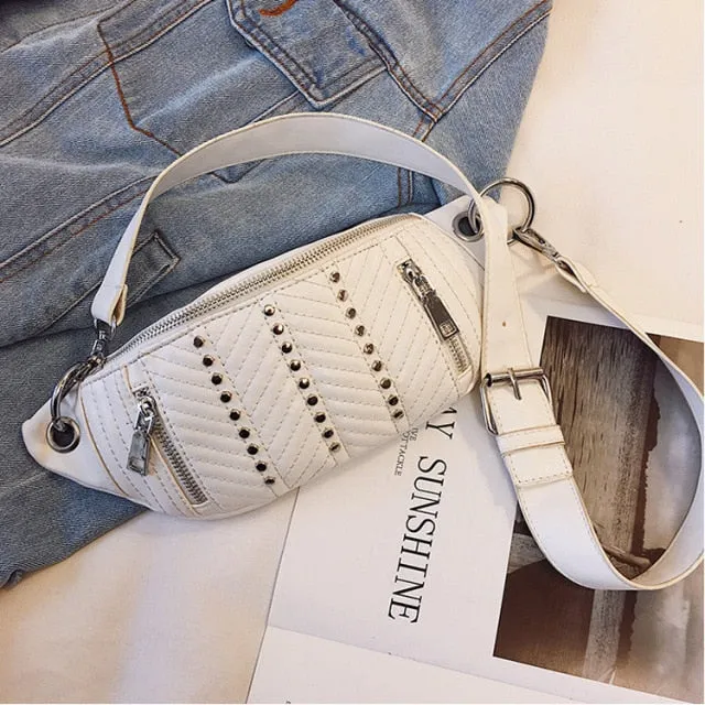 Waist Bags Women Pink Beige Fanny Pack Female Belt Bag Black Waist Packs Chest Phone Pouch