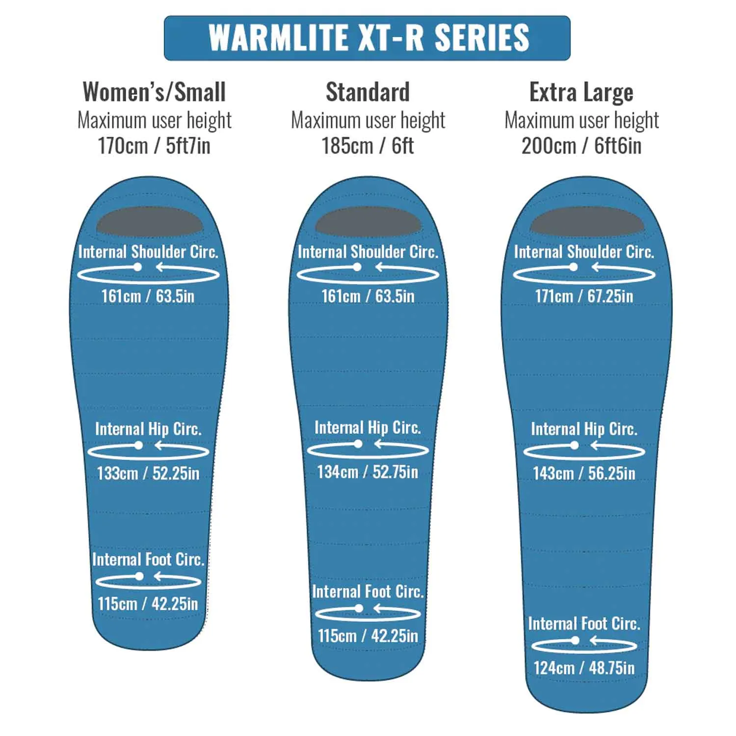 Warmlite 550 XT-R Down Sleeping Bag - Right Hand Zip