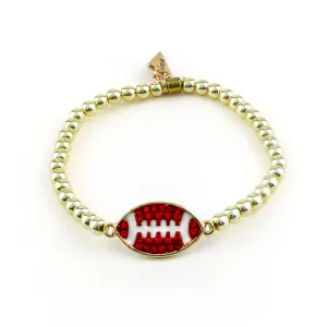 White/Red Football Single