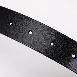 Women Black Leather Belt with Black Buckle,Ladies Classic Waist Belt for Jeans Pants Fashion Design (A-Black, Fit for Pants Size 33"-38")